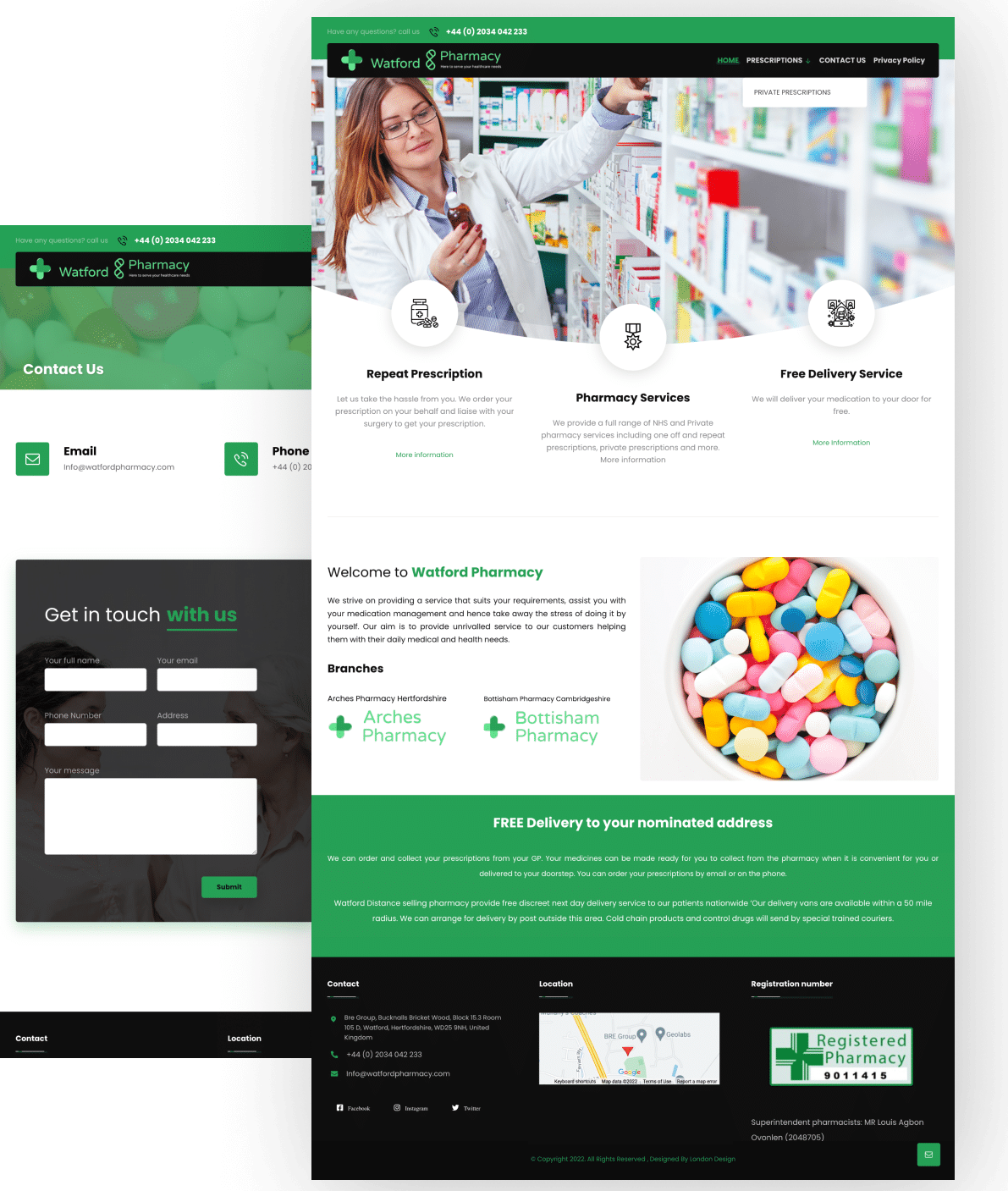 Project Watford Pharmacy 1 1 - web design