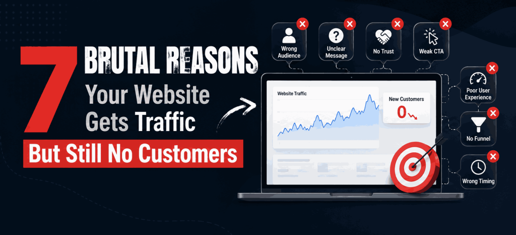 7 Brutal Reasons Your Website Gets Traffic But Still No Customers