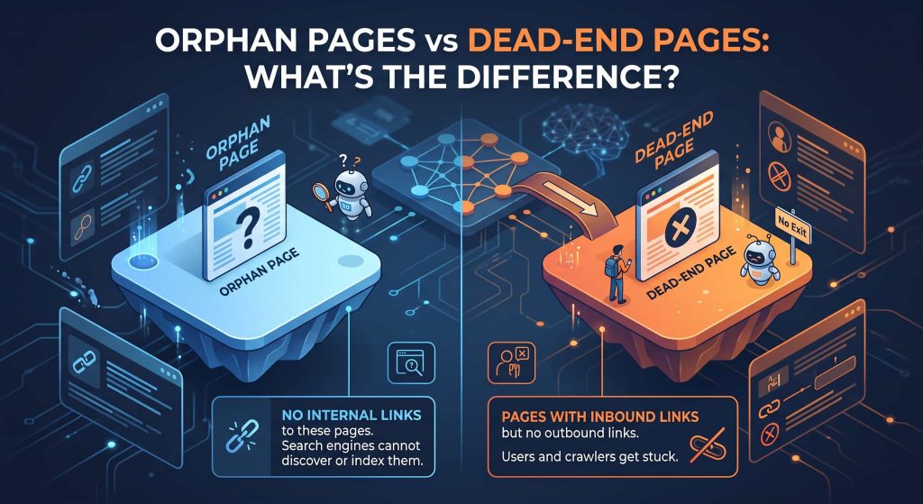 Orphan Pages vs Dead-End Pages: What's the Difference