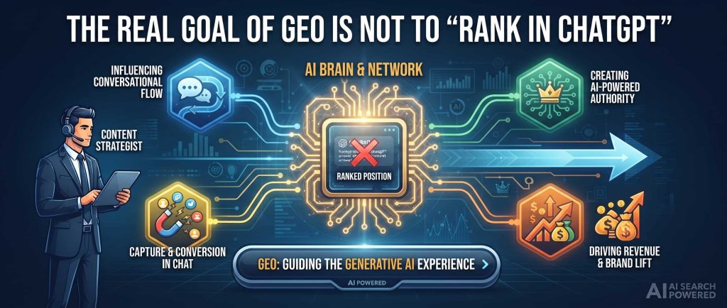 The Real Goal of GEO Is Not to "Rank in ChatGPT"