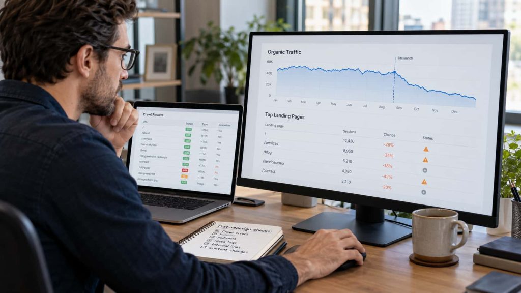 What to Do If Traffic Drops After a Website Redesign